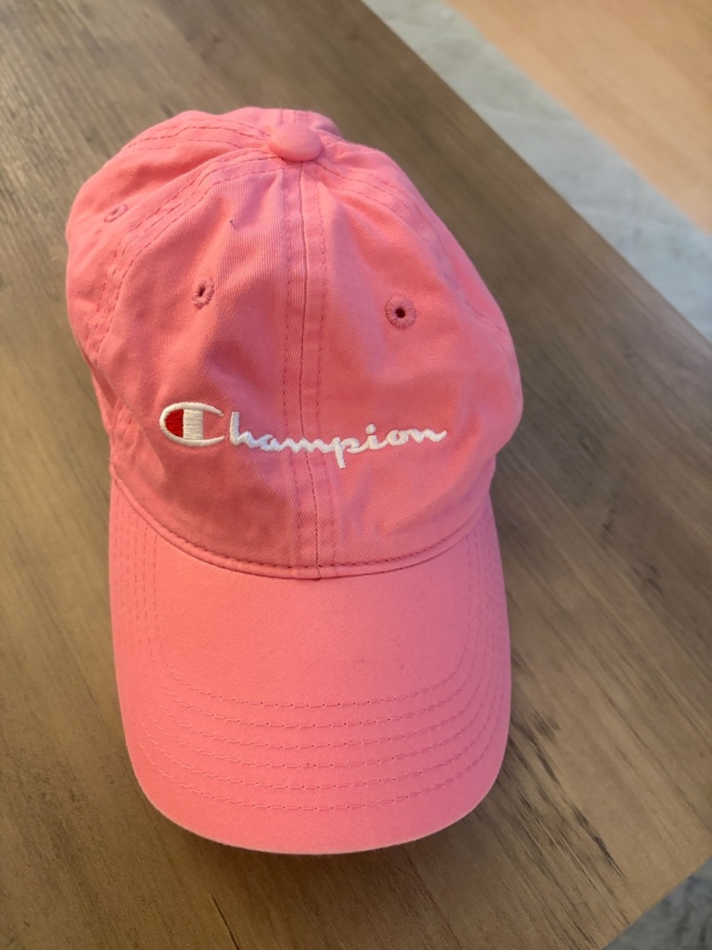 Champion Pink Embroidered Script Baseball Cap